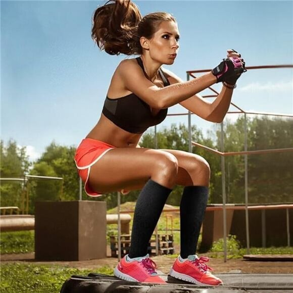 Double Couple 8 Pairs Compression Socks Men Women Knee High Compression - Picture 6 of 8